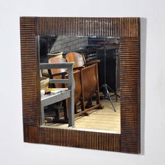 Miroir brutaliste en Oak, 1970