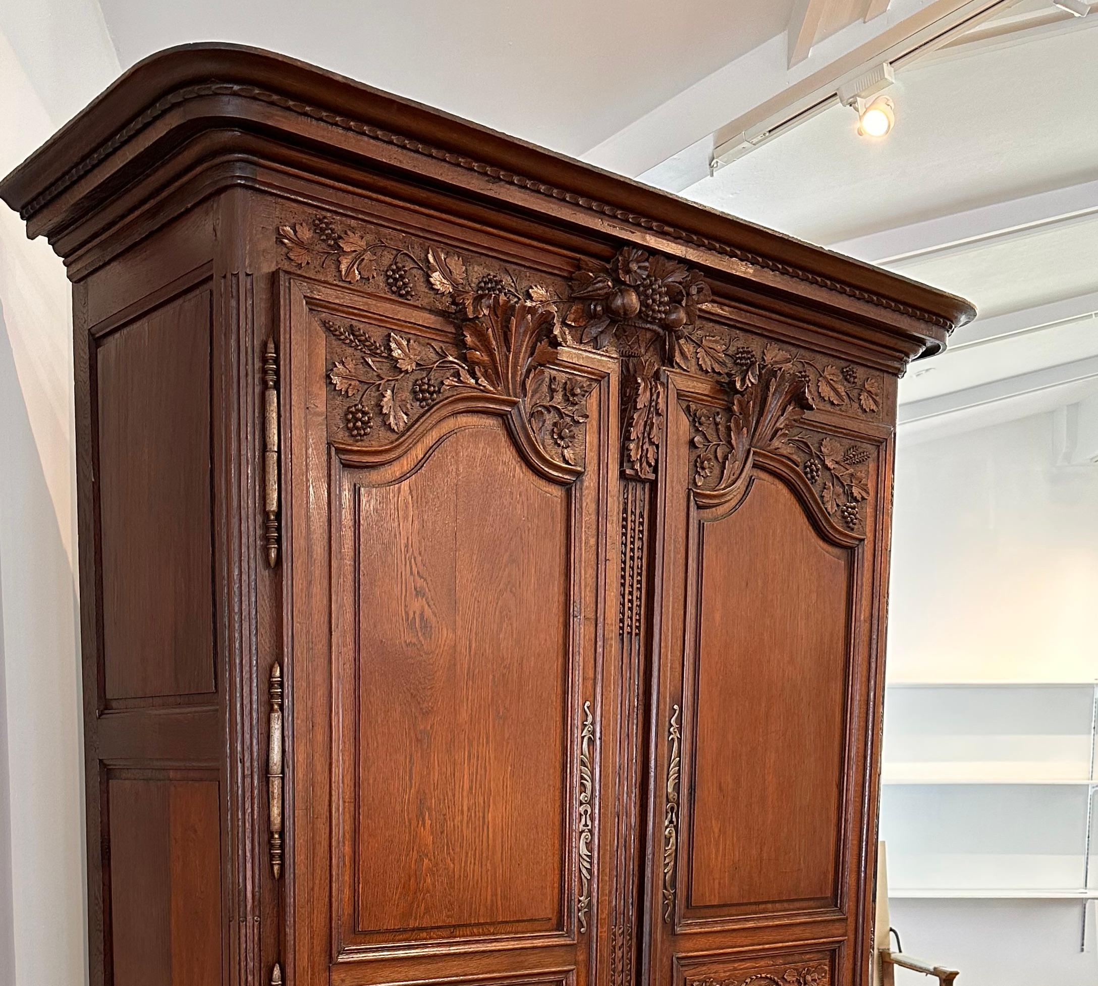 French Oak Buffet a deux Corps For Sale
