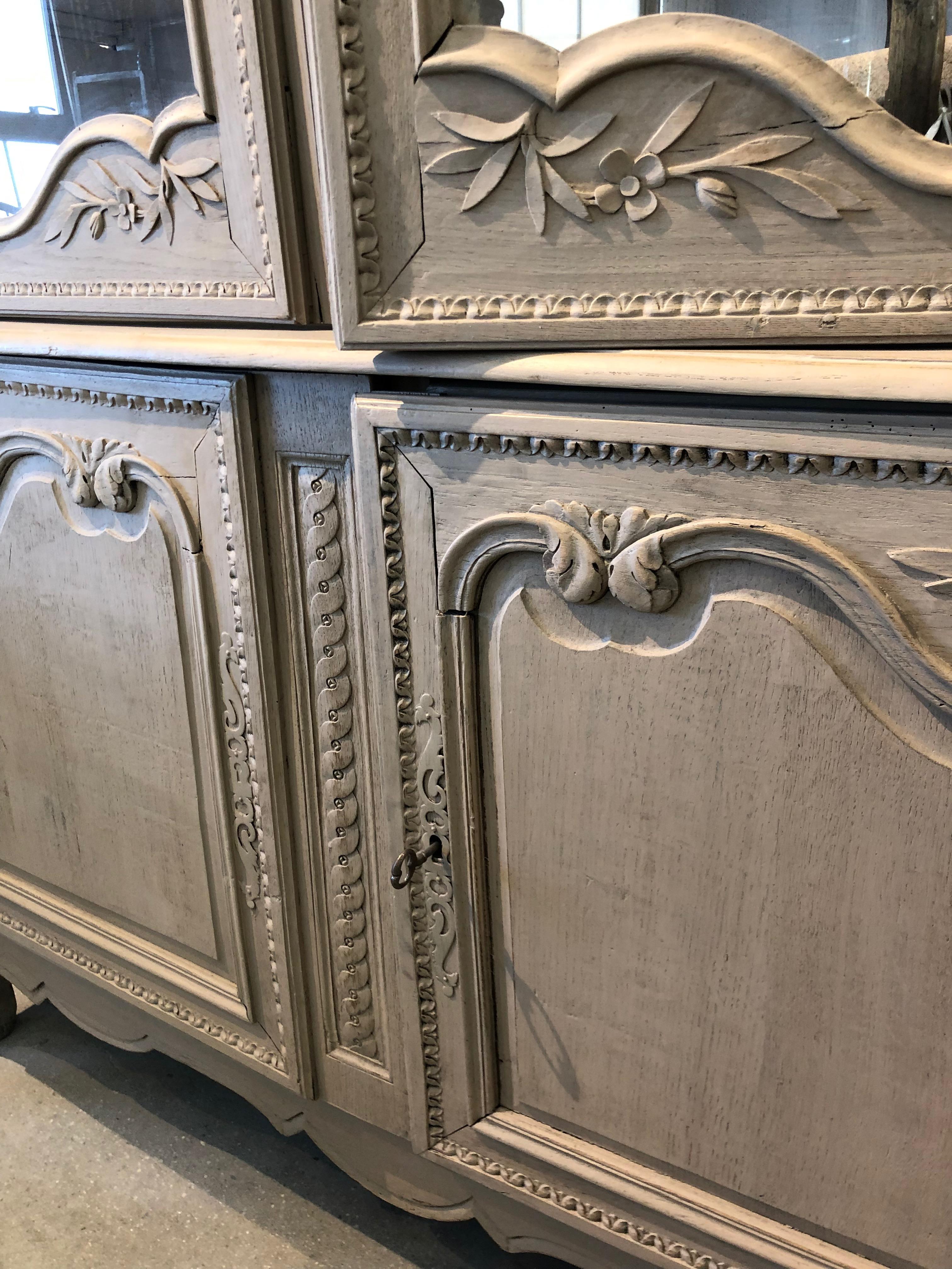 Painted Oak Buffet, French, 19th Century For Sale