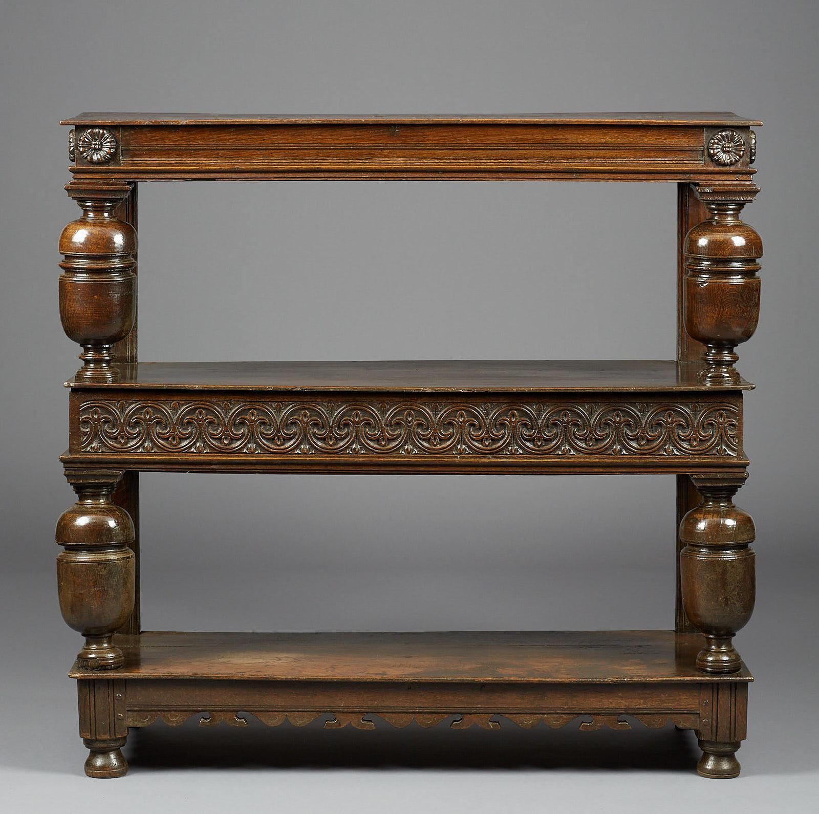 Oak Buffet Three-Tier, Charles I, English, East Anglia, circa 1630 3