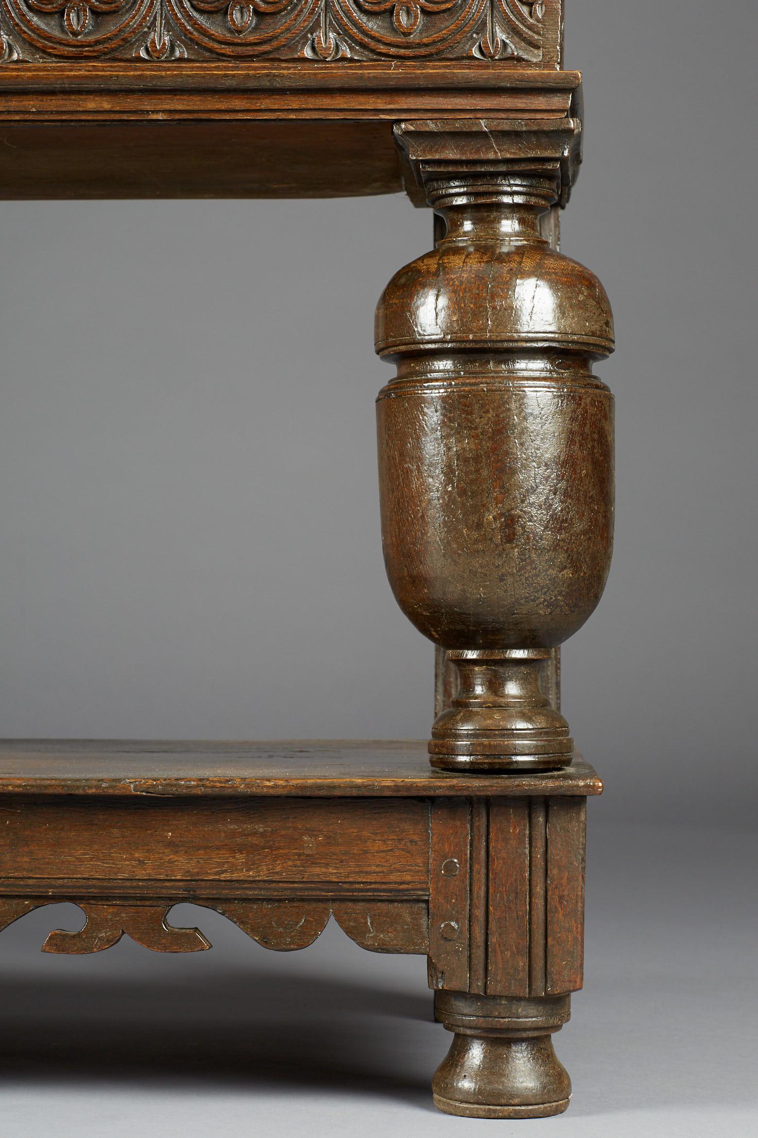 Oak Buffet Three-Tier, Charles I, English, East Anglia, circa 1630 1