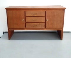 Oak Buffet with 2 Doors and 3 Drawers by René Gabriel, 1940s