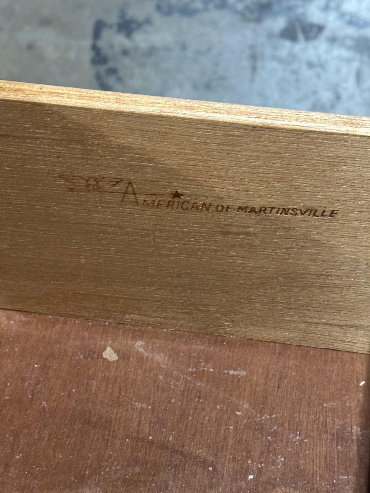 Oak & Burl wood Dresser by American of Martinsville 6