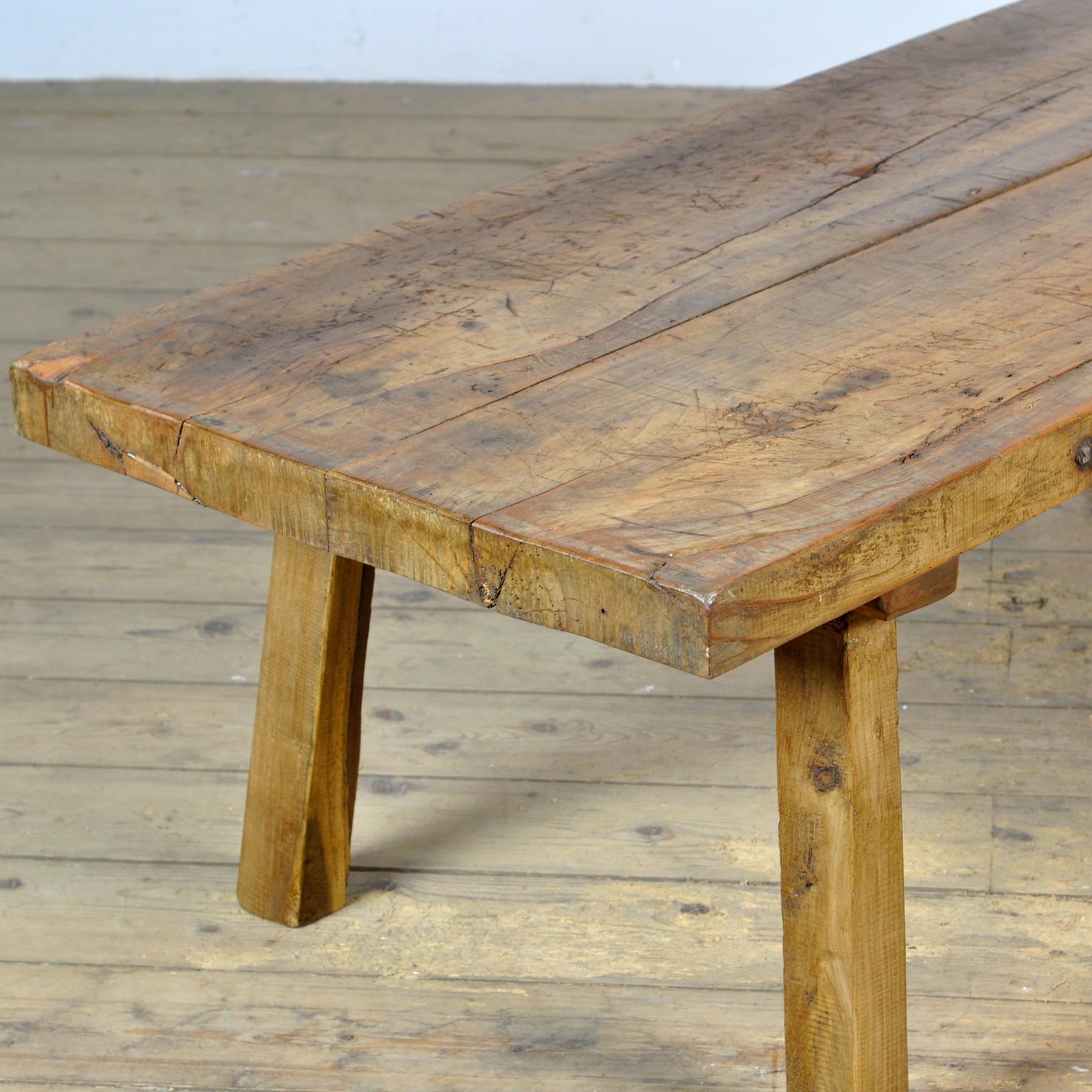 Oak Butcher’s Table/Farmtable, 1930’s For Sale 4