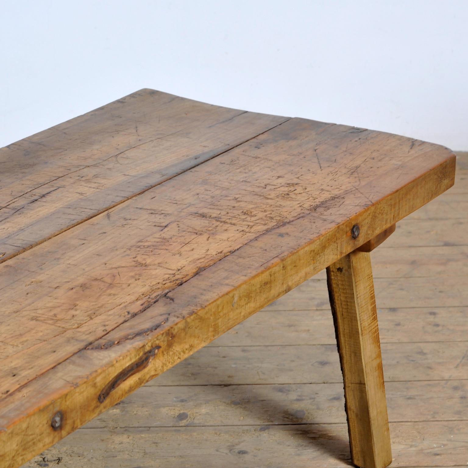 Oak Butcher’s Table/Farmtable, 1930’s For Sale 5