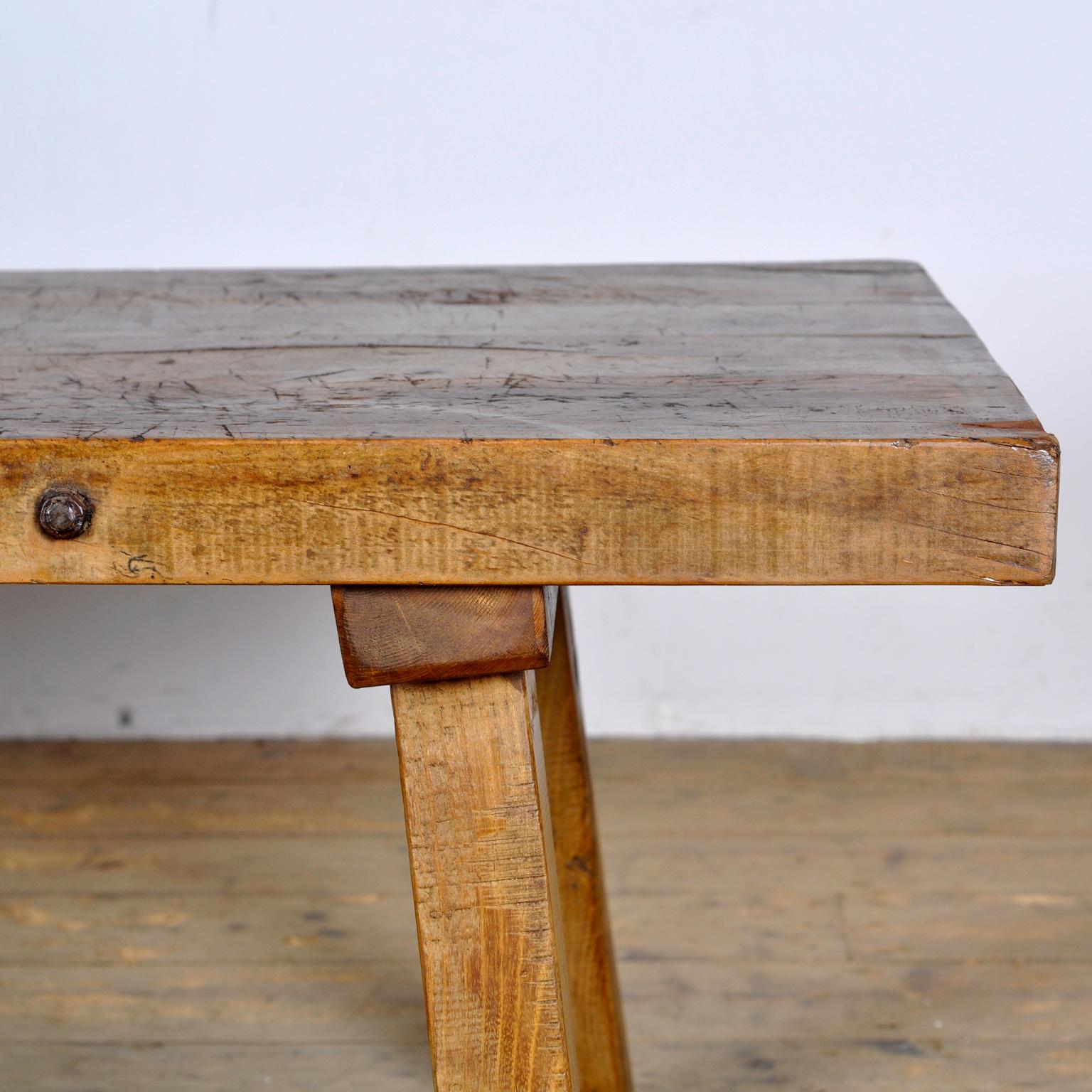 Oak Butcher’s Table/Farmtable, 1930’s For Sale 2