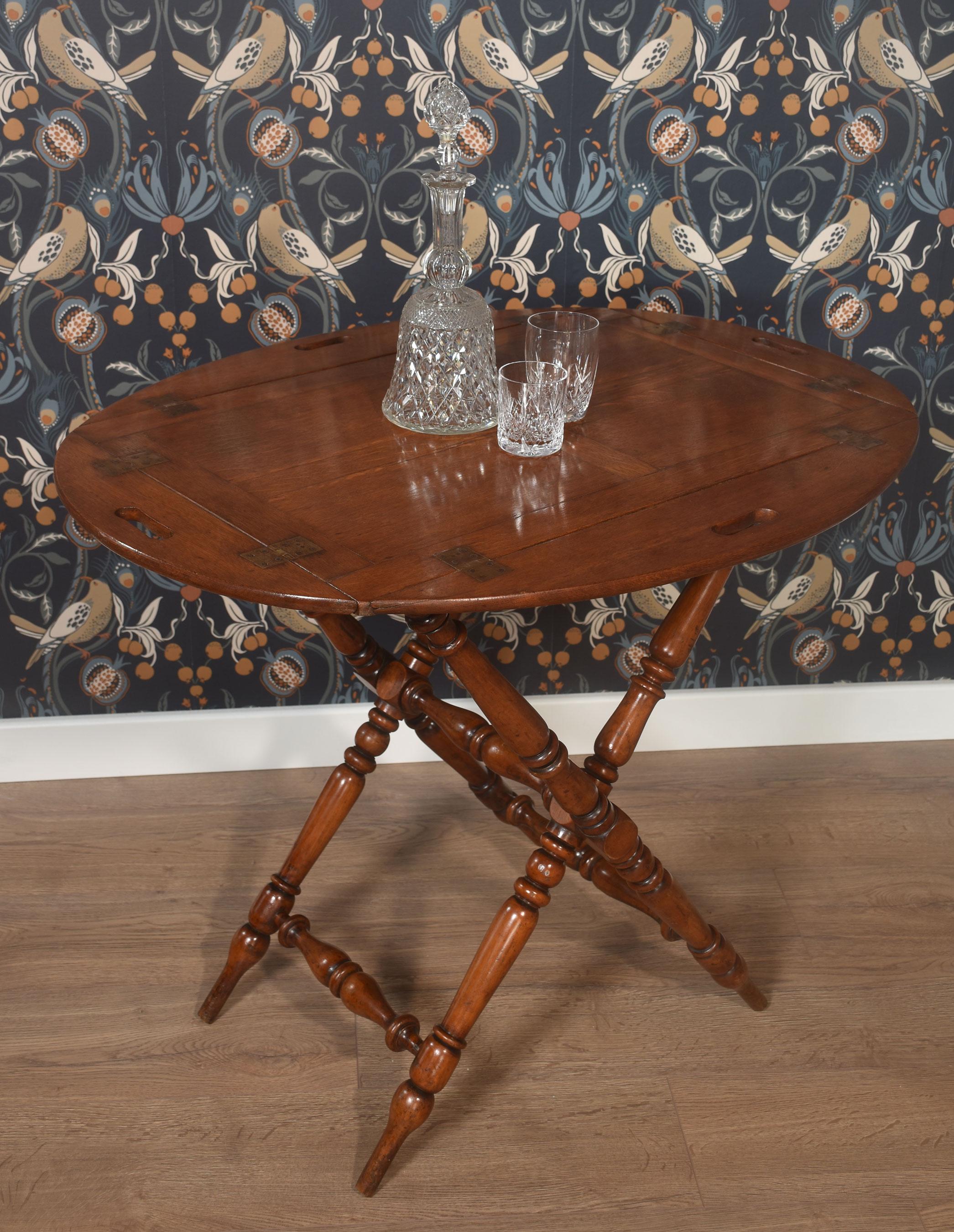 British Oak butler’s tray on stand