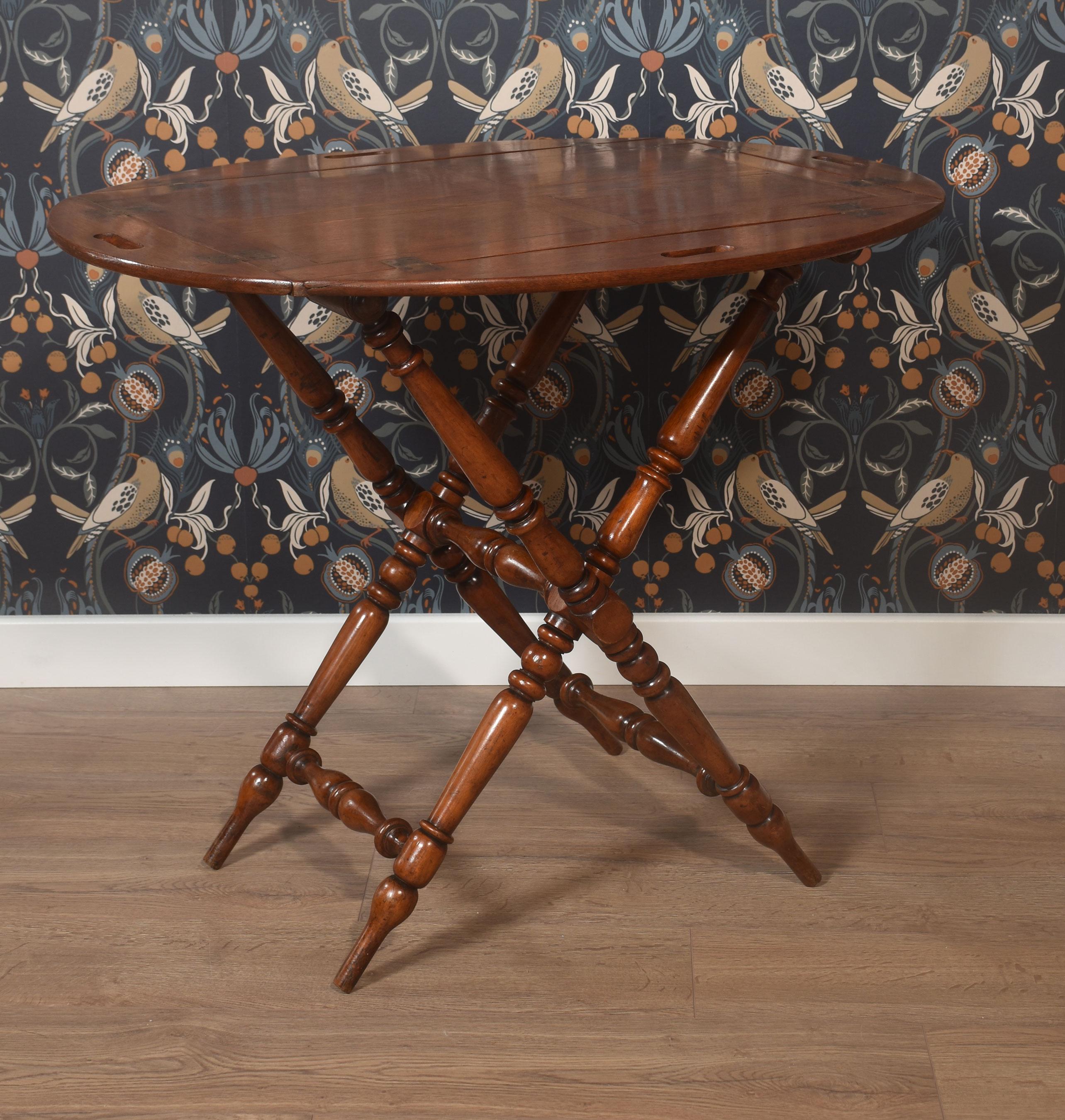 Oak butler’s tray on stand In Good Condition In Cheshire, GB