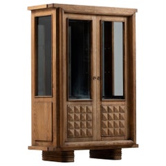Oak Cabinet Attributed to Charles Dudouyt, France, 1940s