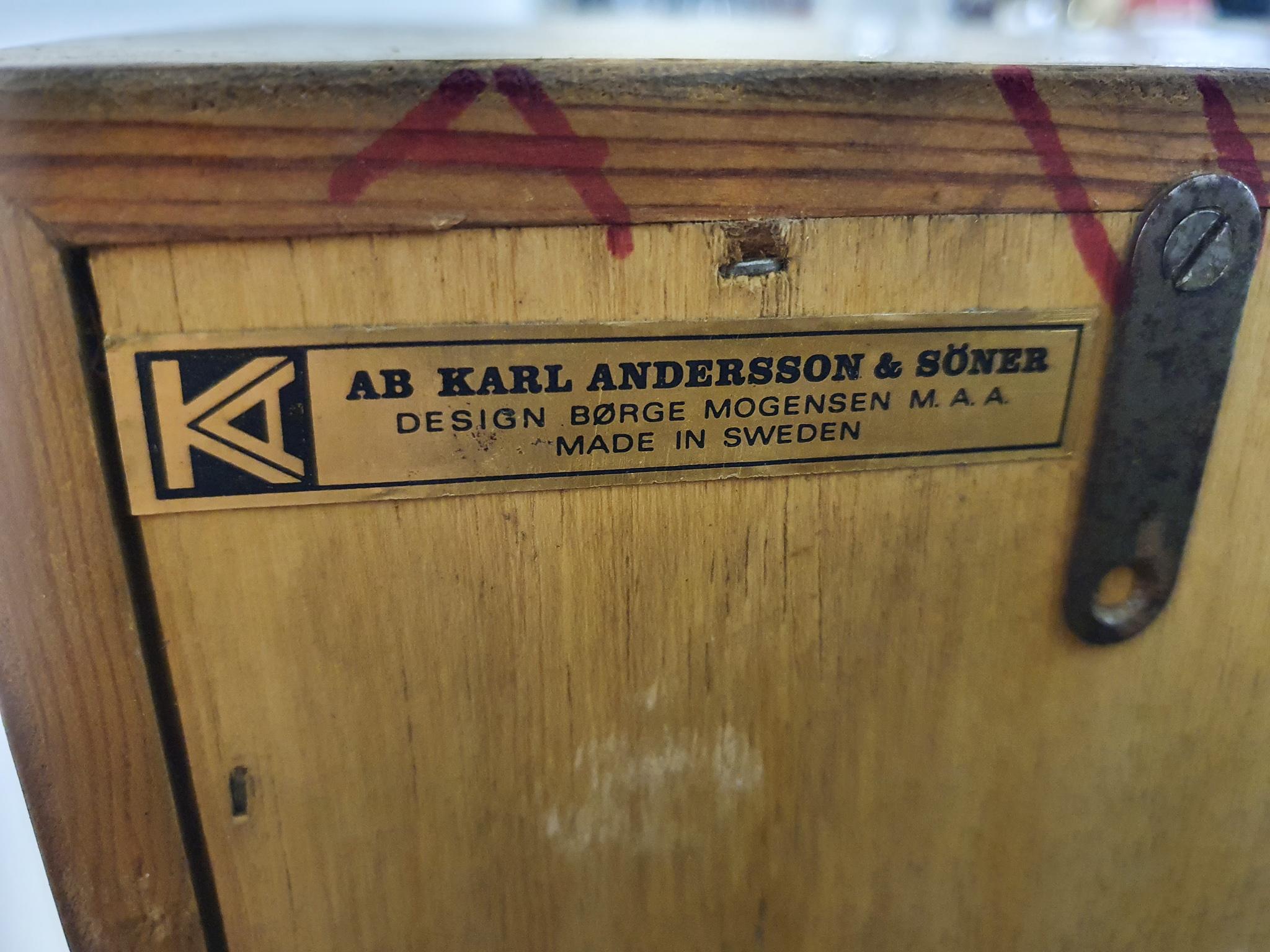 Oak cabinet by Borge Mogensen for Karl Andersson, Denmark 1950's For Sale 7
