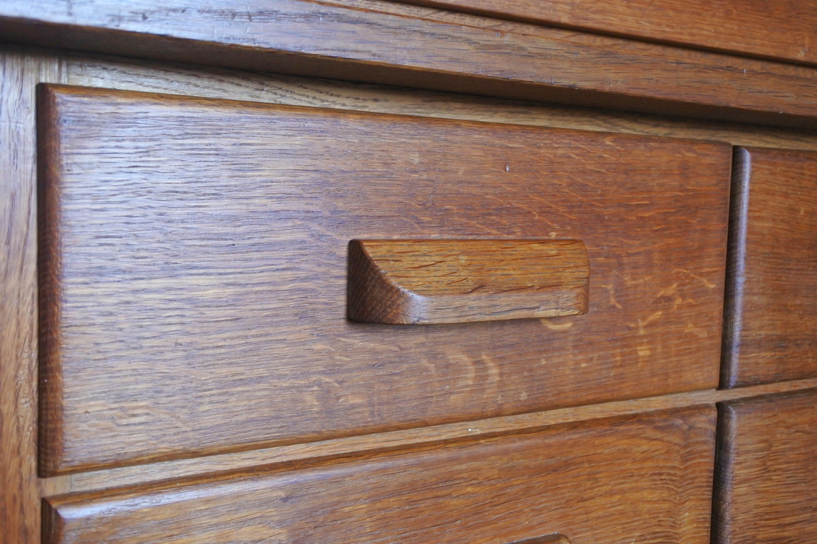 Oak Cabinet by René Gabriel, France, Late 1940s For Sale 5