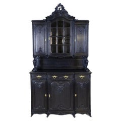 Antique Oak Cabinet in the Rococo Revival Style from the Early 20th Century