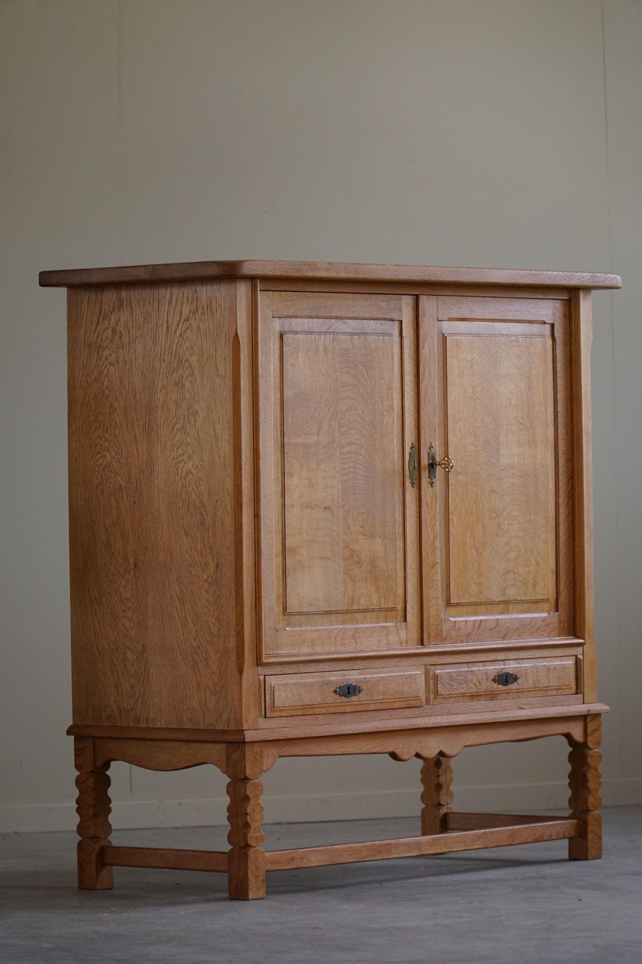 Oak Cabinet, Made by a Danish Cabinetmaker, 20th Mid Century, 1960s For Sale 14