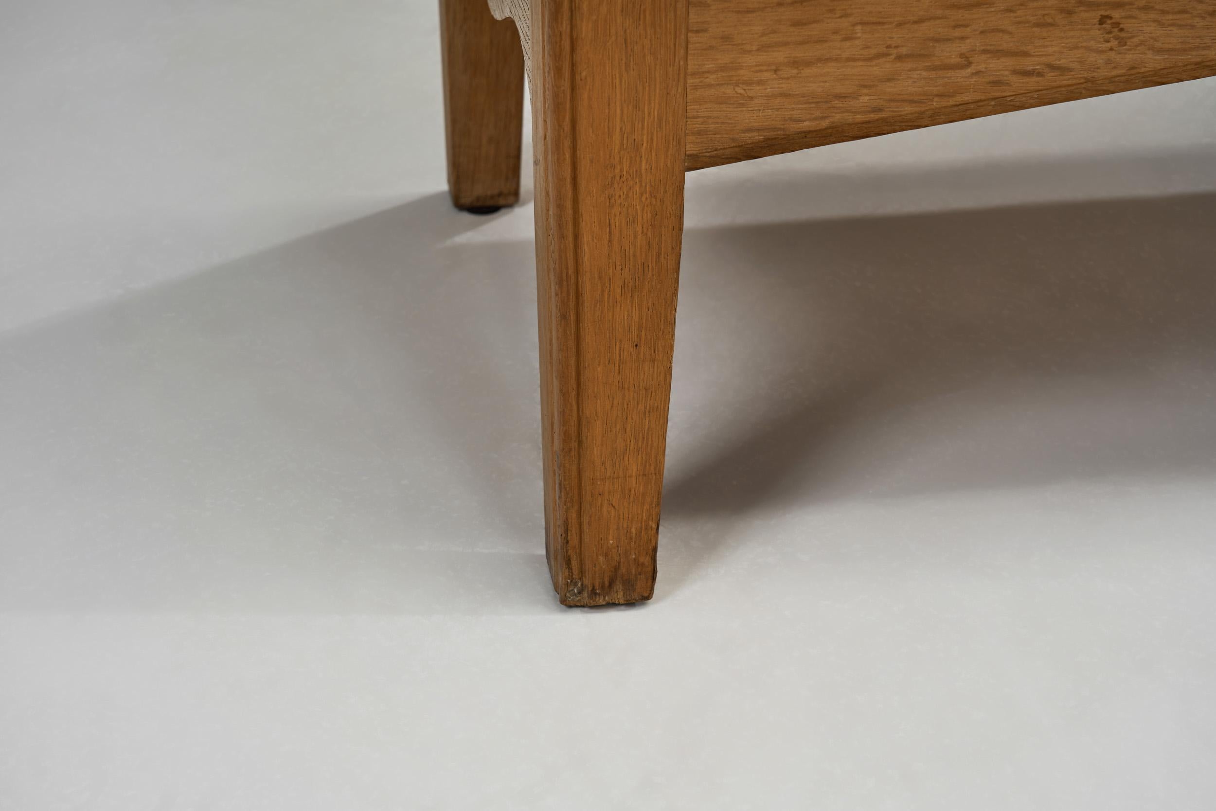 Oak Cabinet with Carved Motifs by Henning Kjærnulf, Denmark Mid 20th Century For Sale 14