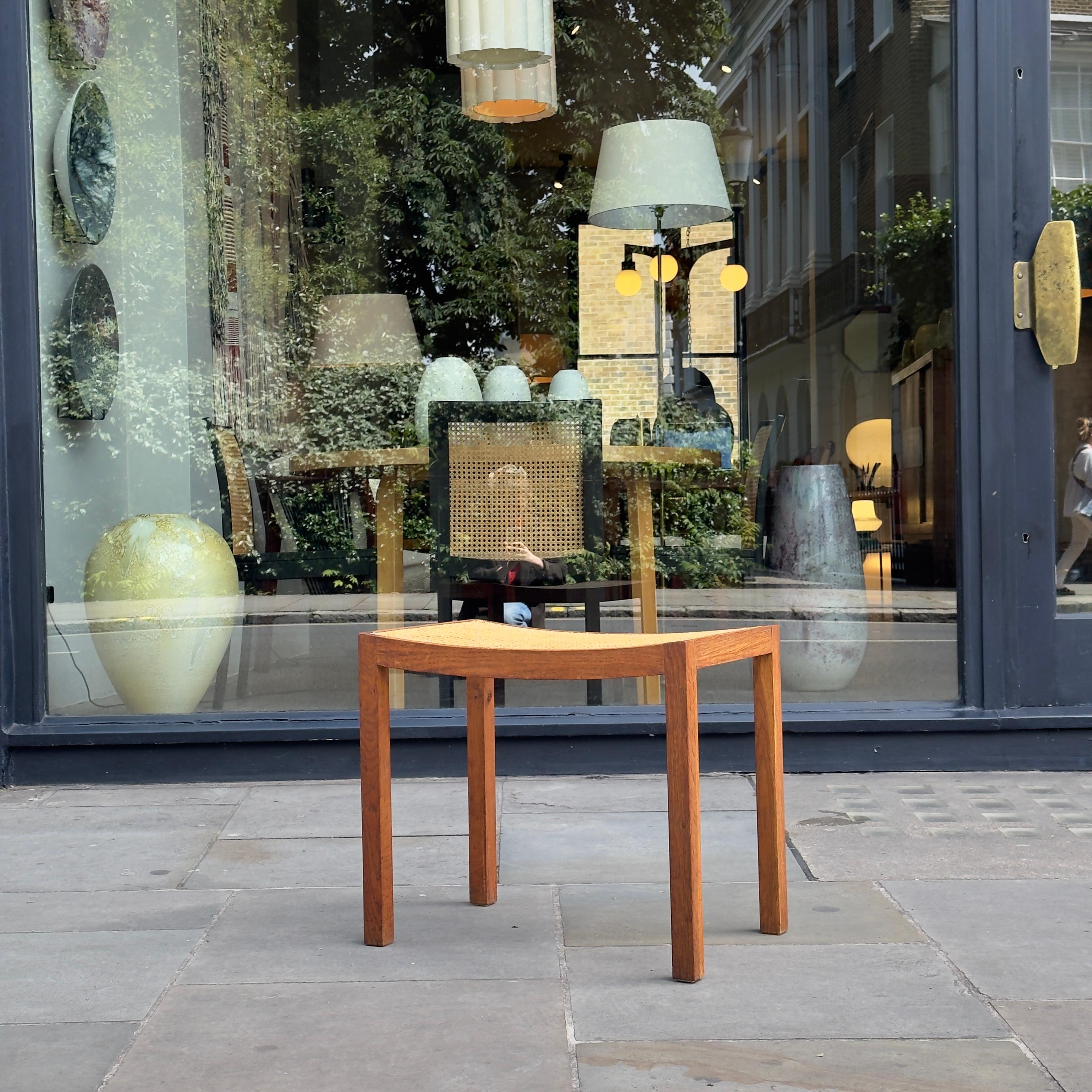 Oak & Cane Piano Stool 3