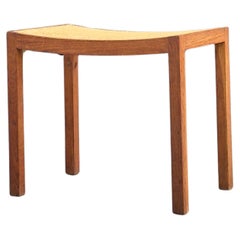 Oak & Cane Piano Stool