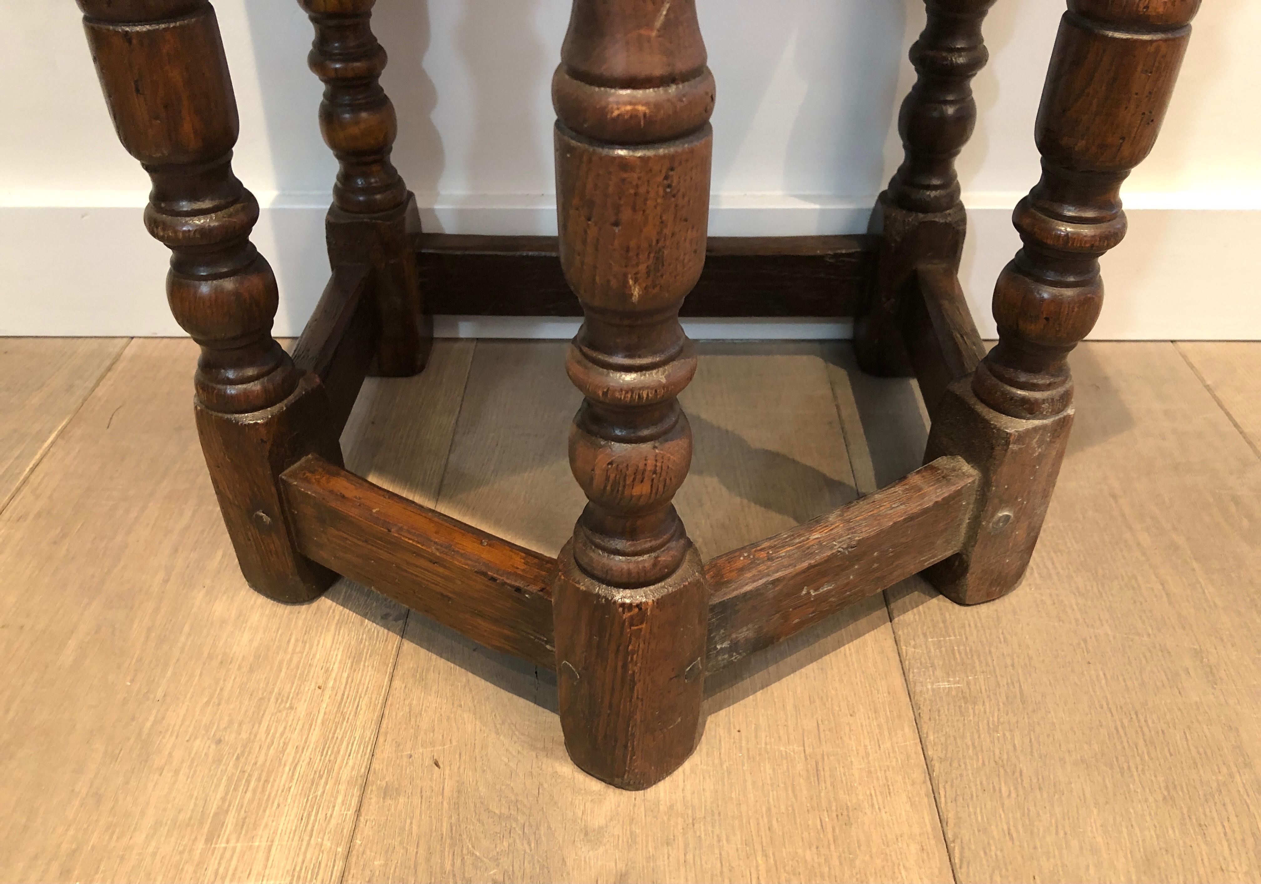 18th Century and Earlier Oak Cantor's Stool, French Work, 17th Century