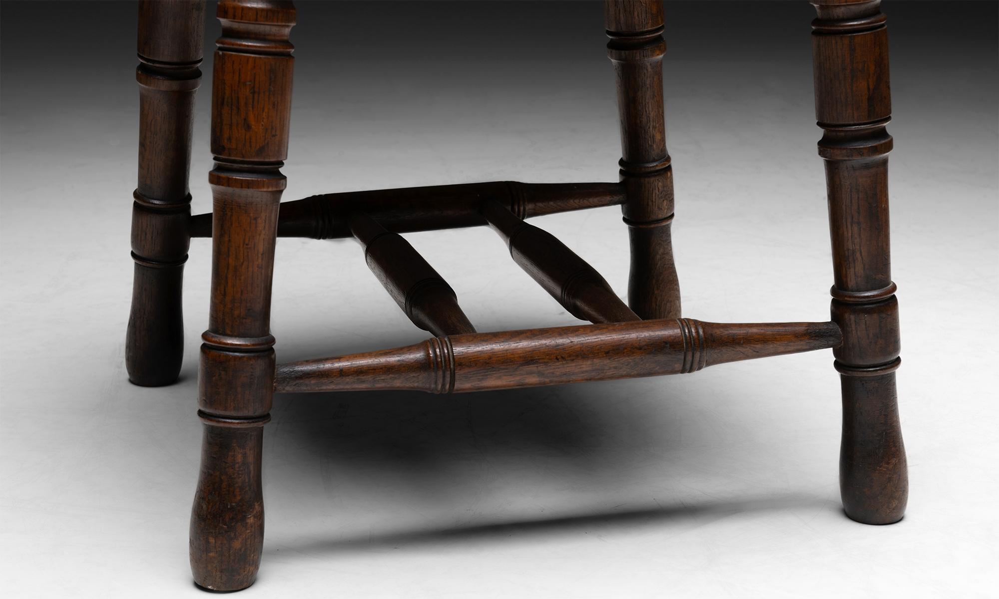 English Oak Captain's Chair, England, circa 1890 For Sale