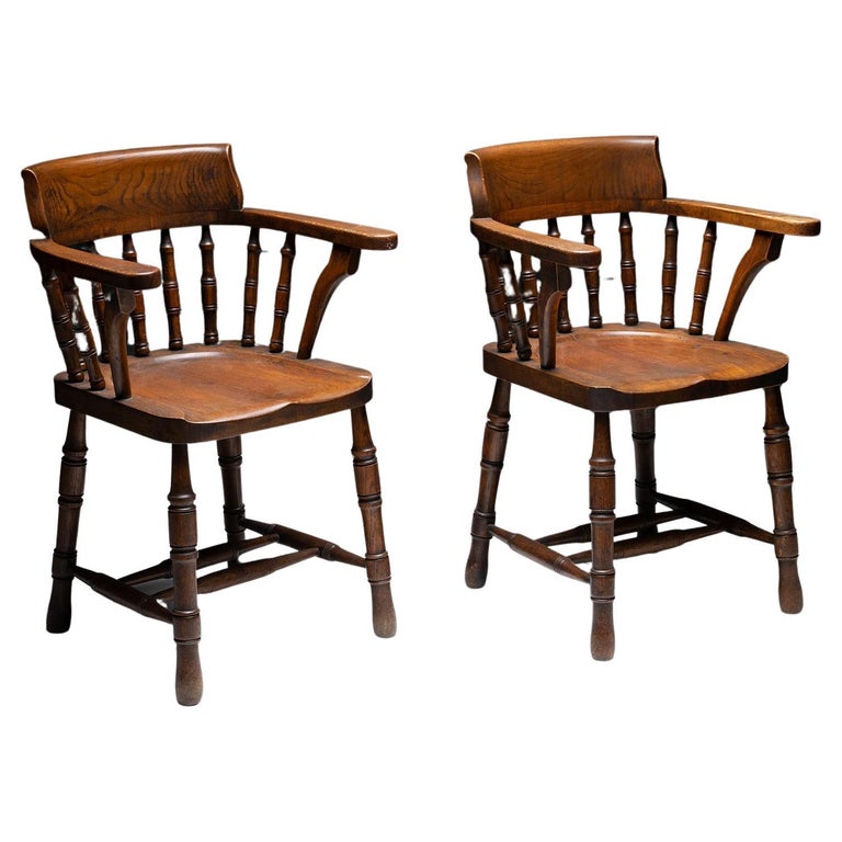 Oak Captain's Chair, England, circa 1890 For Sale at 1stDibs