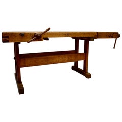 Antique Oak Carpenter's and Joiner's Work Bench