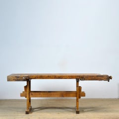Oak carpenters workbench, circa 1920