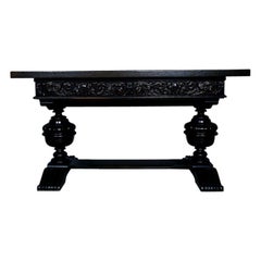 Antique Oak, Carved Desk/Table from the Interwar Period