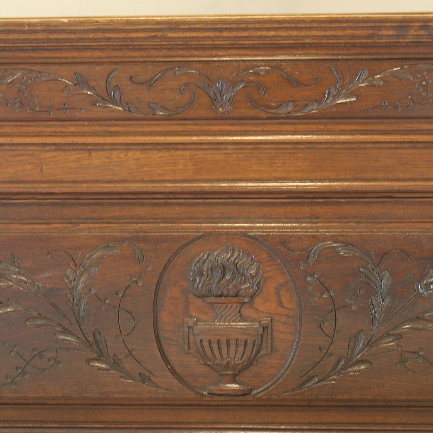 Oak Carved Henry II Antique Bed, WK202 For Sale 3