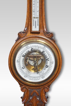 Oak cased aneroid barometer
