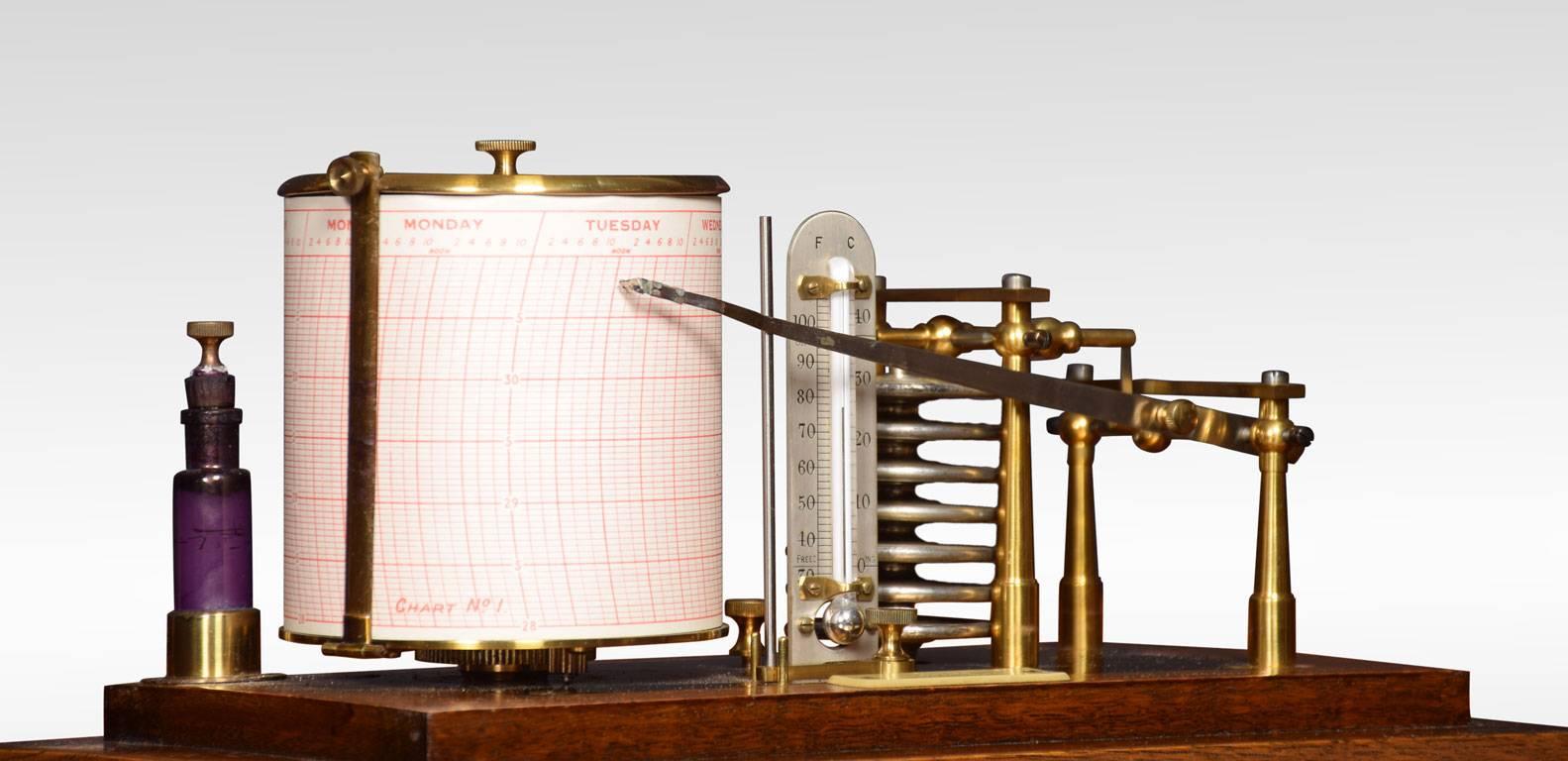 Oak Cased Barograph by A J Lizars In Excellent Condition In Cheshire, GB