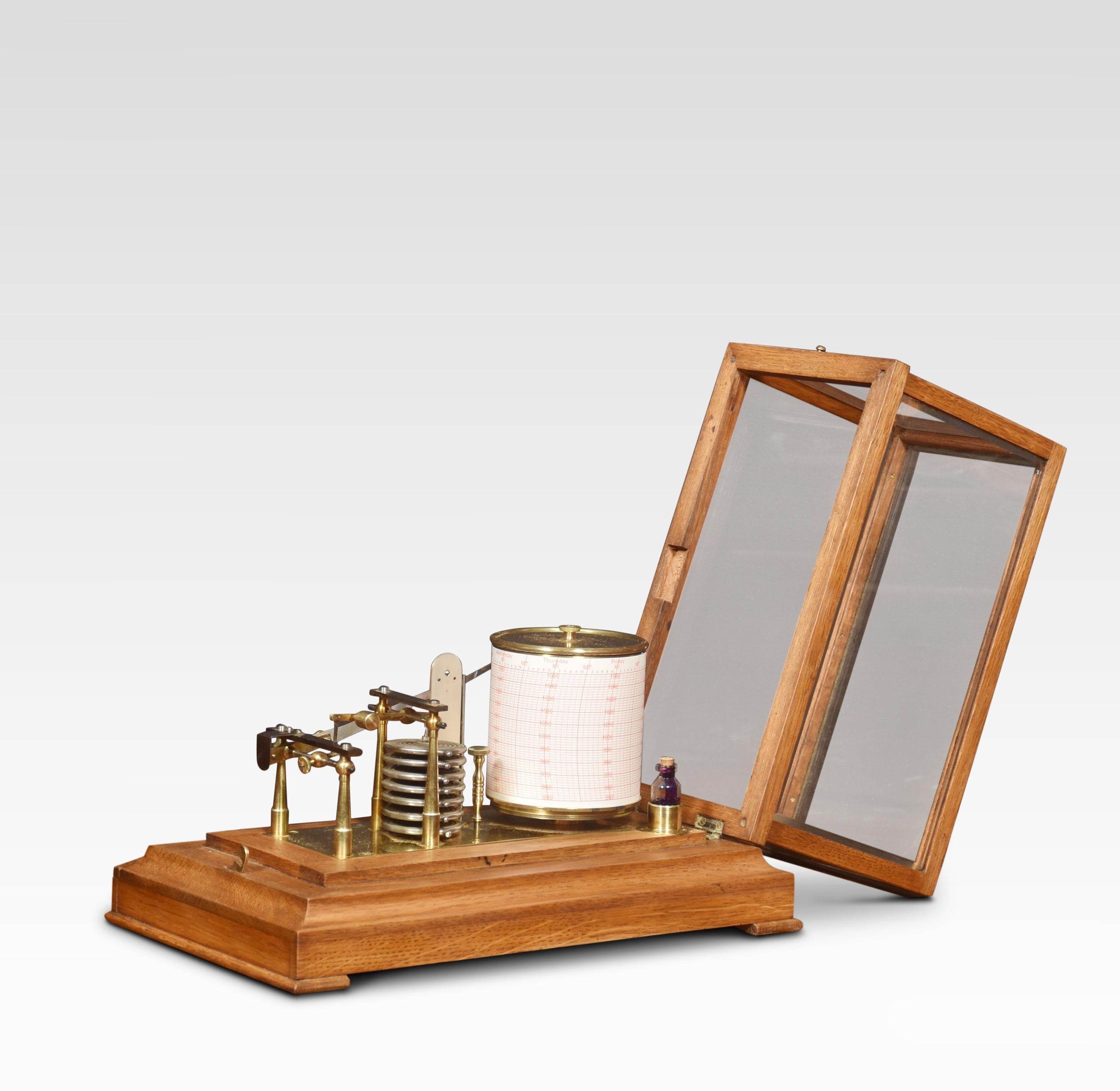 Oak Cased Barograph by Negretti & Zambra, London 1