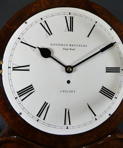 Oak Cased Drumhead Fusee Bracket Clock, Goodman Brothers, Kings Road, Chelsea