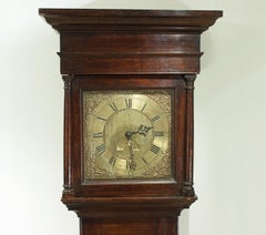 Oak Cased Grandfather Clock by Benjamin Lamprey, Burford