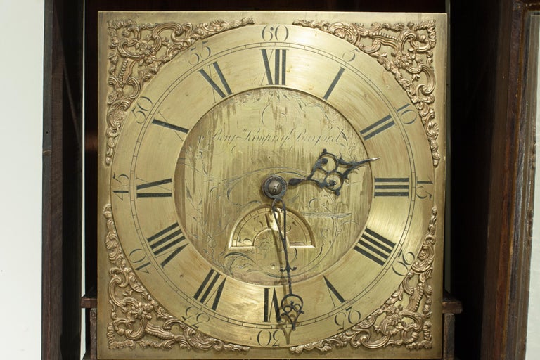 Oak Cased Grandfather Clock by Benjamin Lamprey, Burford For Sale at