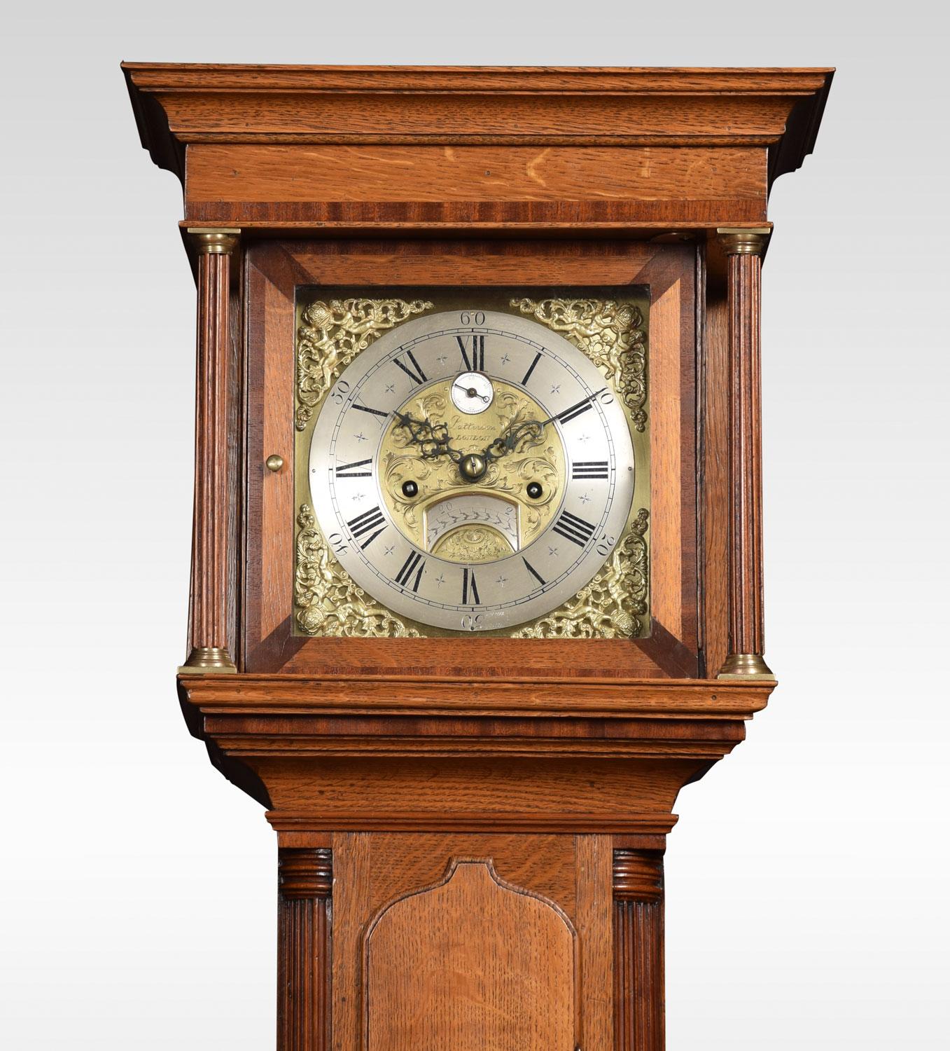 Oak Cased Grandmother Clock 2
