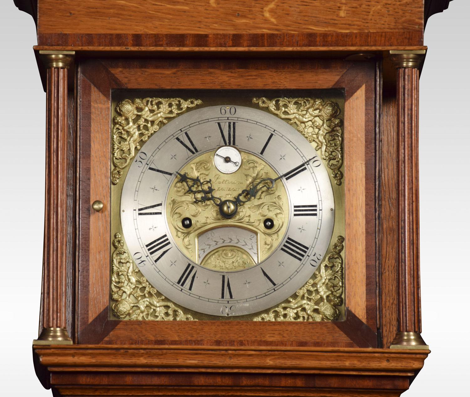 Oak Cased Grandmother Clock 3