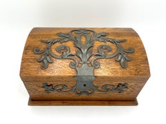 Oak Casket with Ornaments