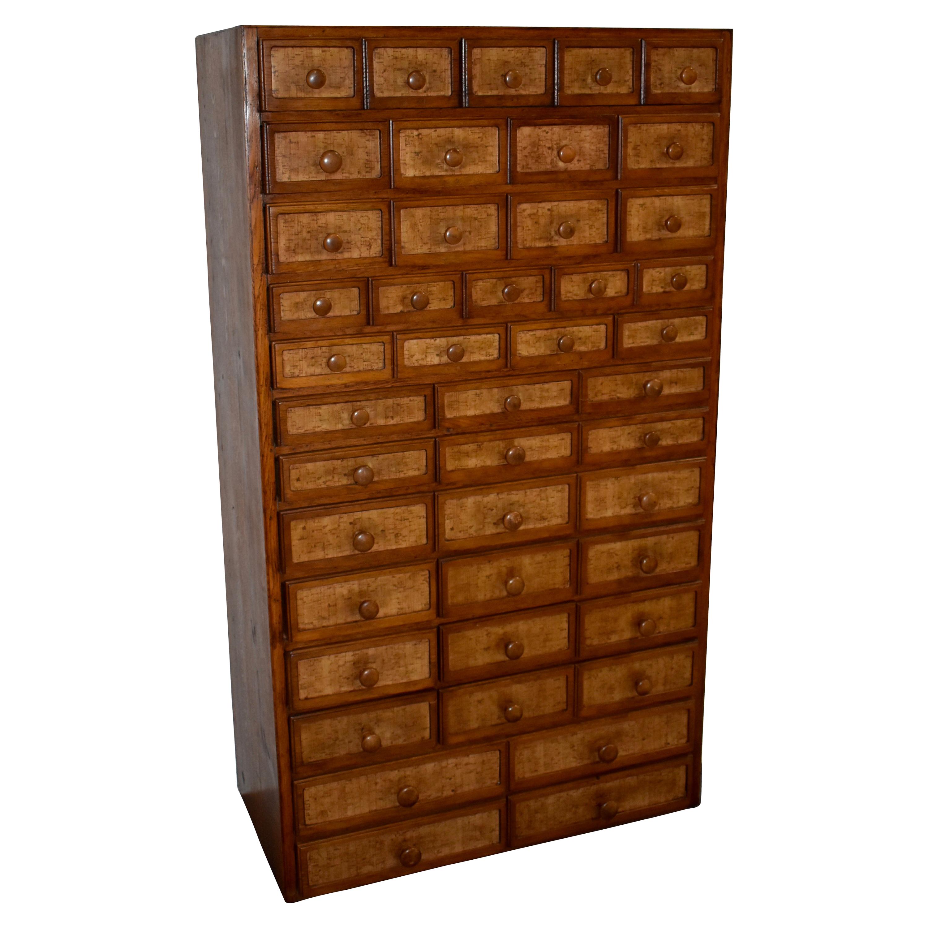Oak Cataloging Cabinet, circa 1930