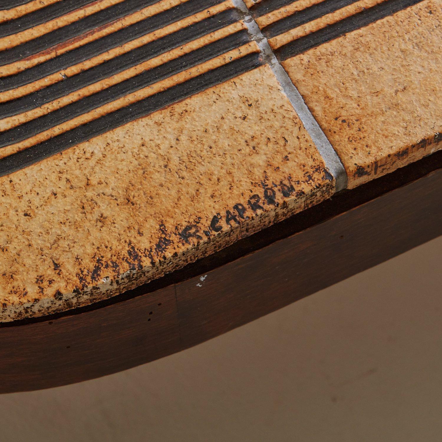 Oak + Ceramic ‘Mambo’ Coffee Table by Roger Capron 11.5