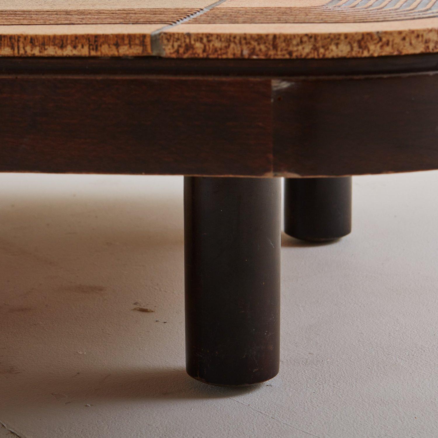 Oak + Ceramic ‘Mambo’ Coffee Table by Roger Capron 11.5