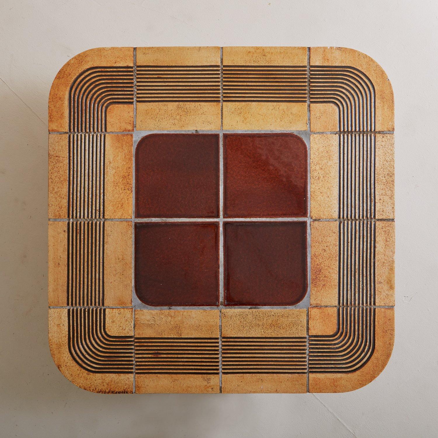 Oak + Ceramic ‘Mambo’ Coffee Table by Roger Capron 11.5