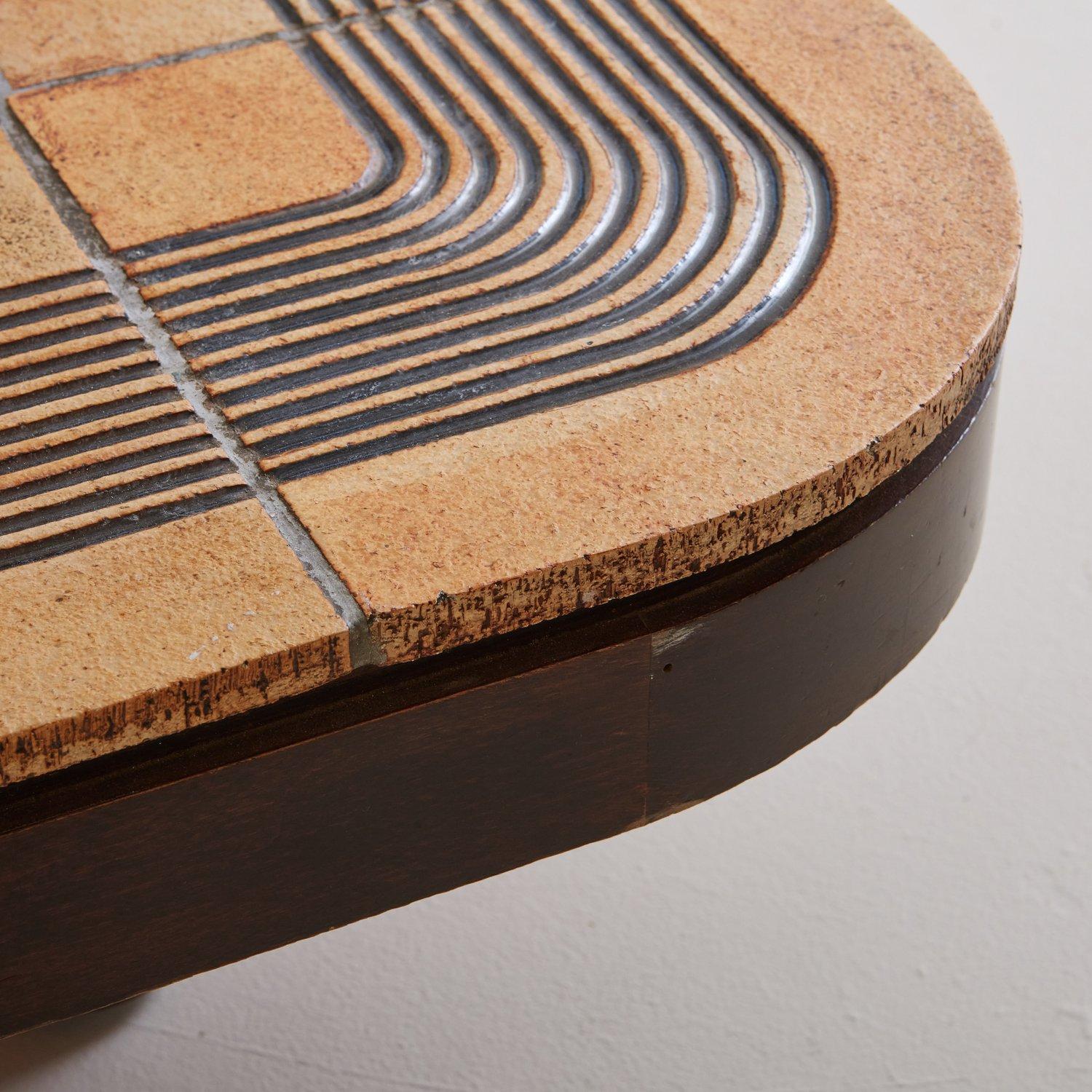 Oak + Ceramic ‘Mambo’ Coffee Table by Roger Capron 11.5