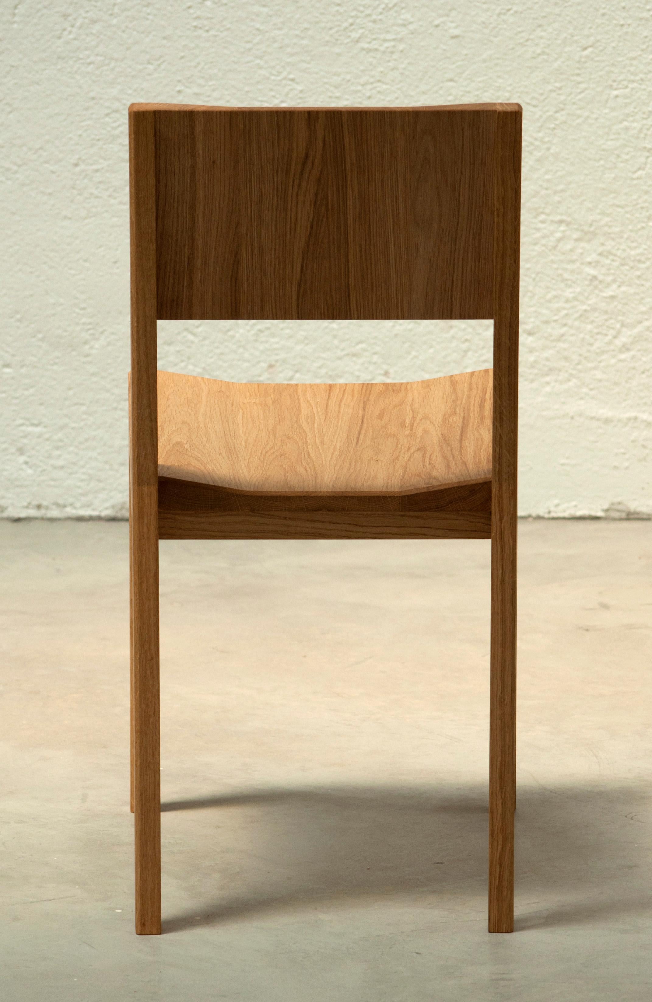 Hand-Crafted Oak Chair by Frank Buschmann For Sale