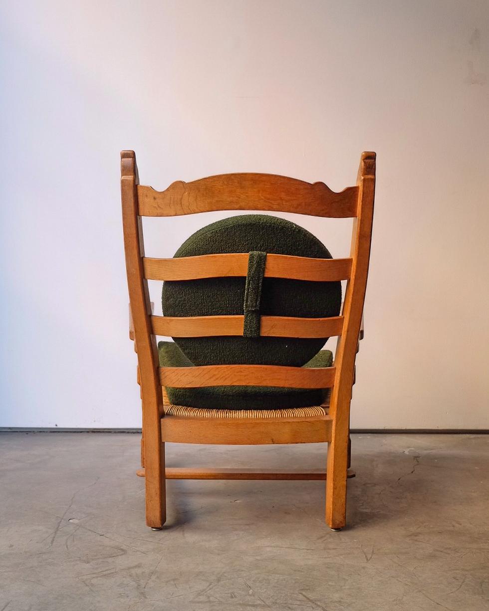 Oak chair By Guillerme et Chambron In Good Condition For Sale In New York, US