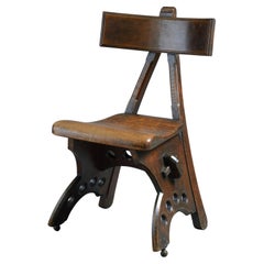 Antique Oak Chair Designed by Edward Welby Pugin (1834-1875)