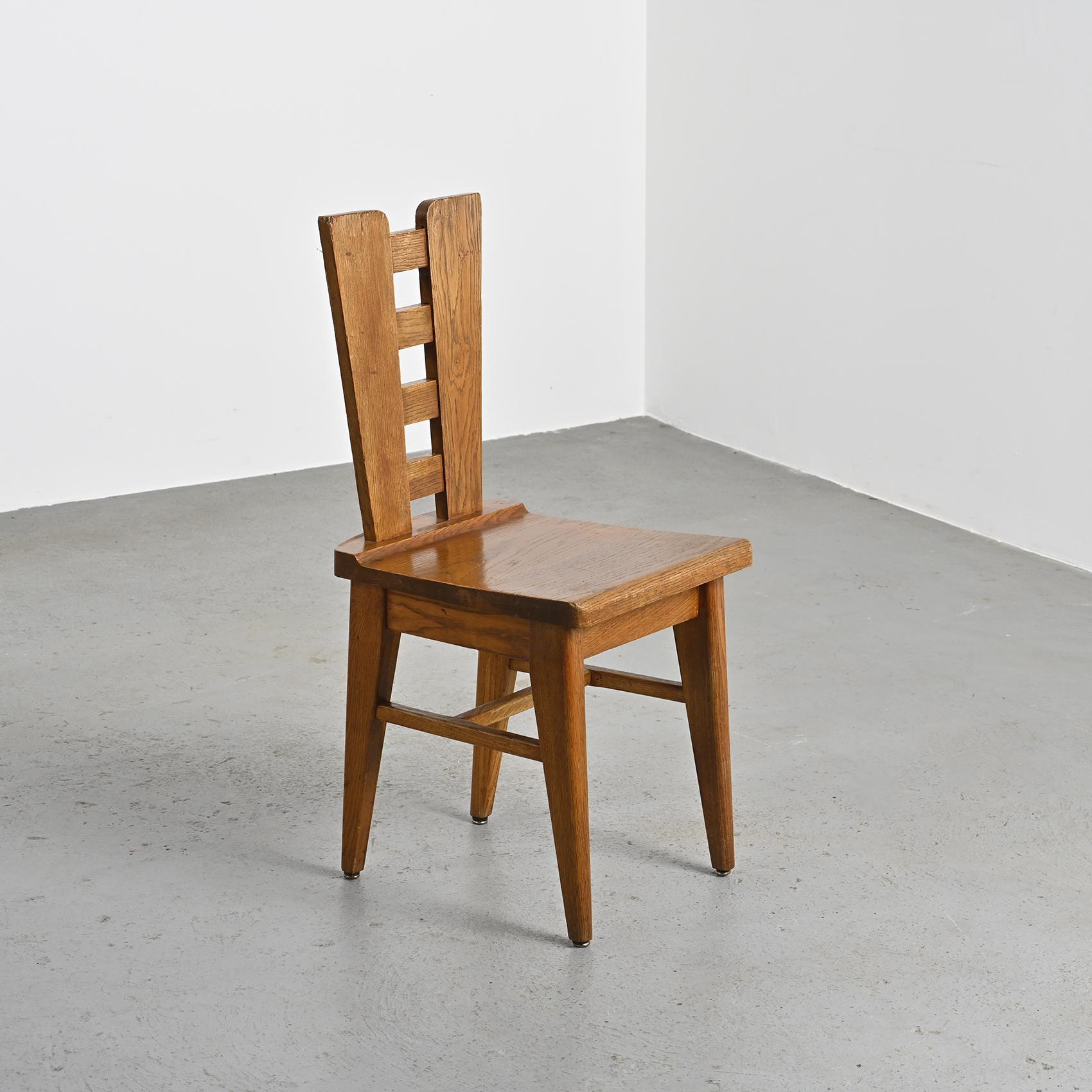 Quercia Sedie in Oak di Henri Jacques Le Même, Francia, 1940 ca. 1940, Set di 6 in vendita