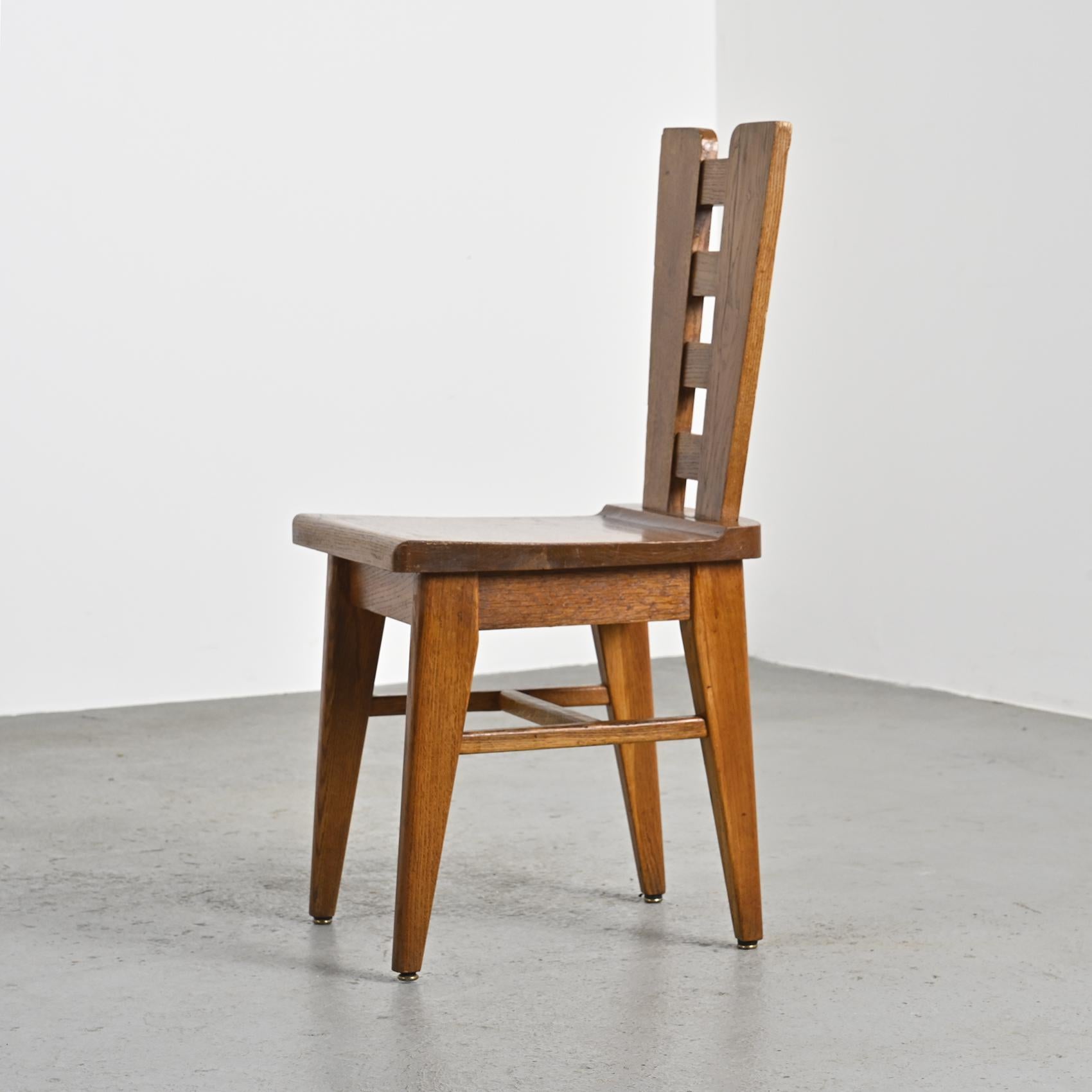 Sedie in Oak di Henri Jacques Le Même, Francia, 1940 ca. 1940, Set di 6 in vendita 1