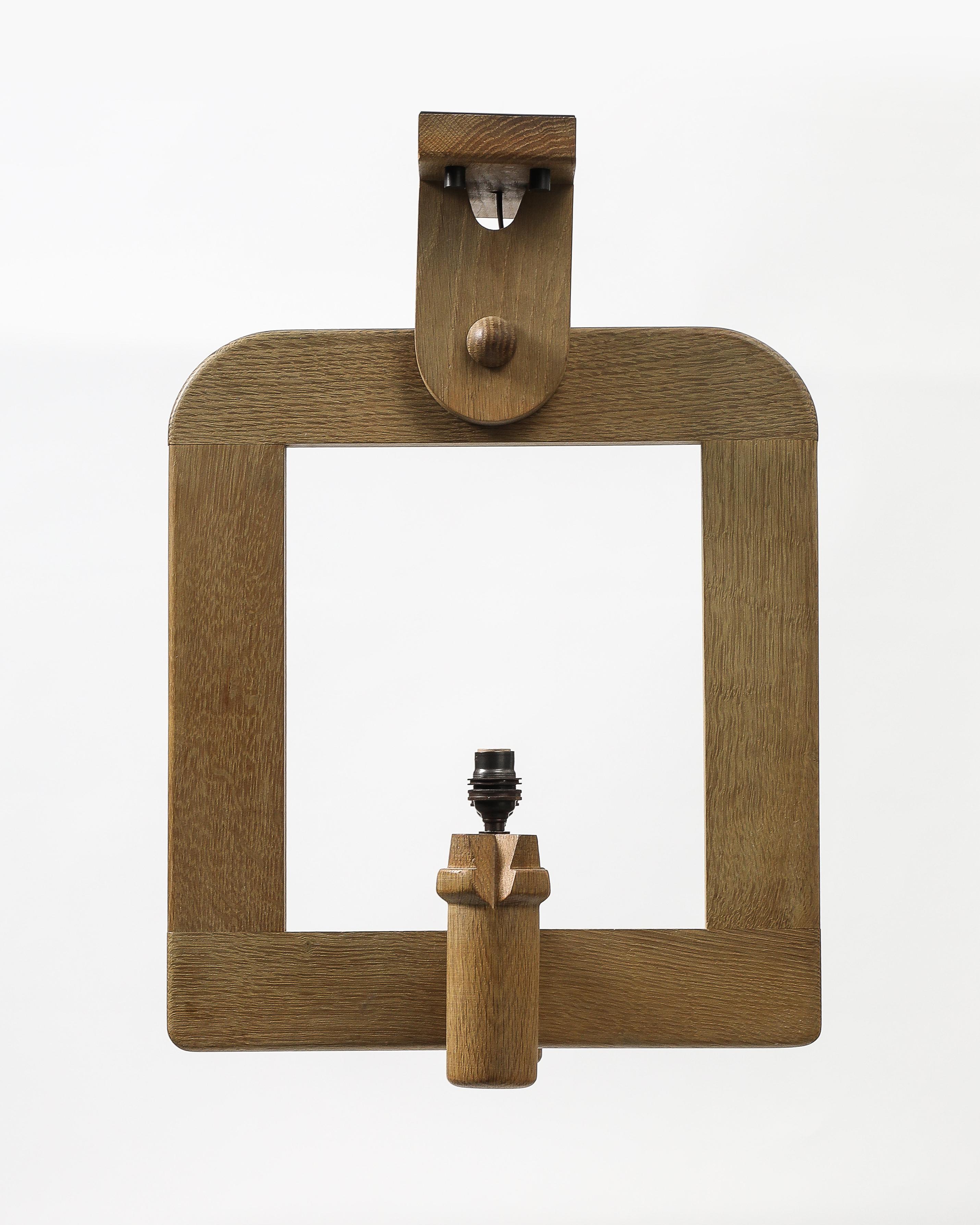 Araña de roble de Guillerme y Chambron, Francia, c. 1960 Francés en venta