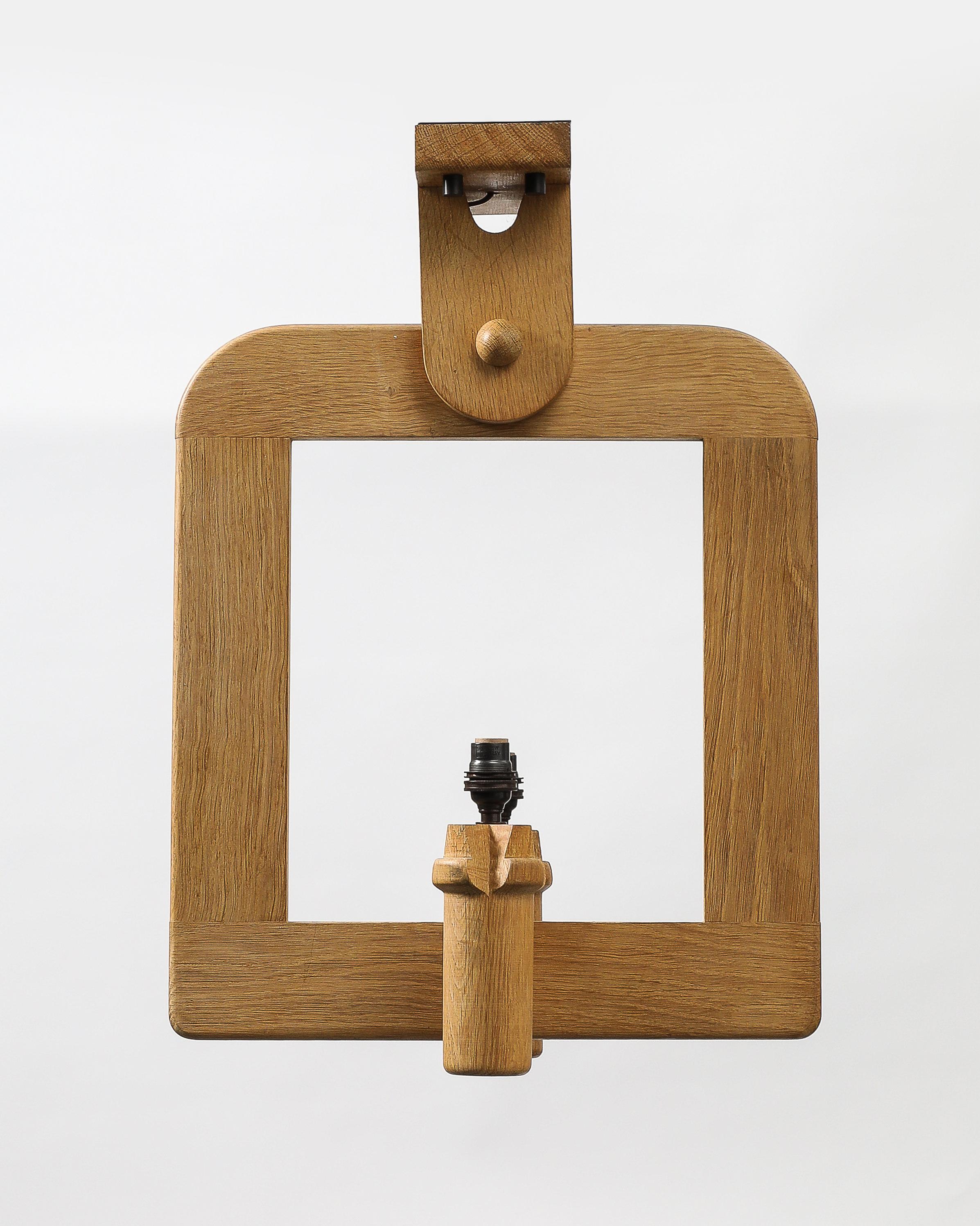 Oak Chandelier by Guillerme and Chambron, France, c. 1960 For Sale 2