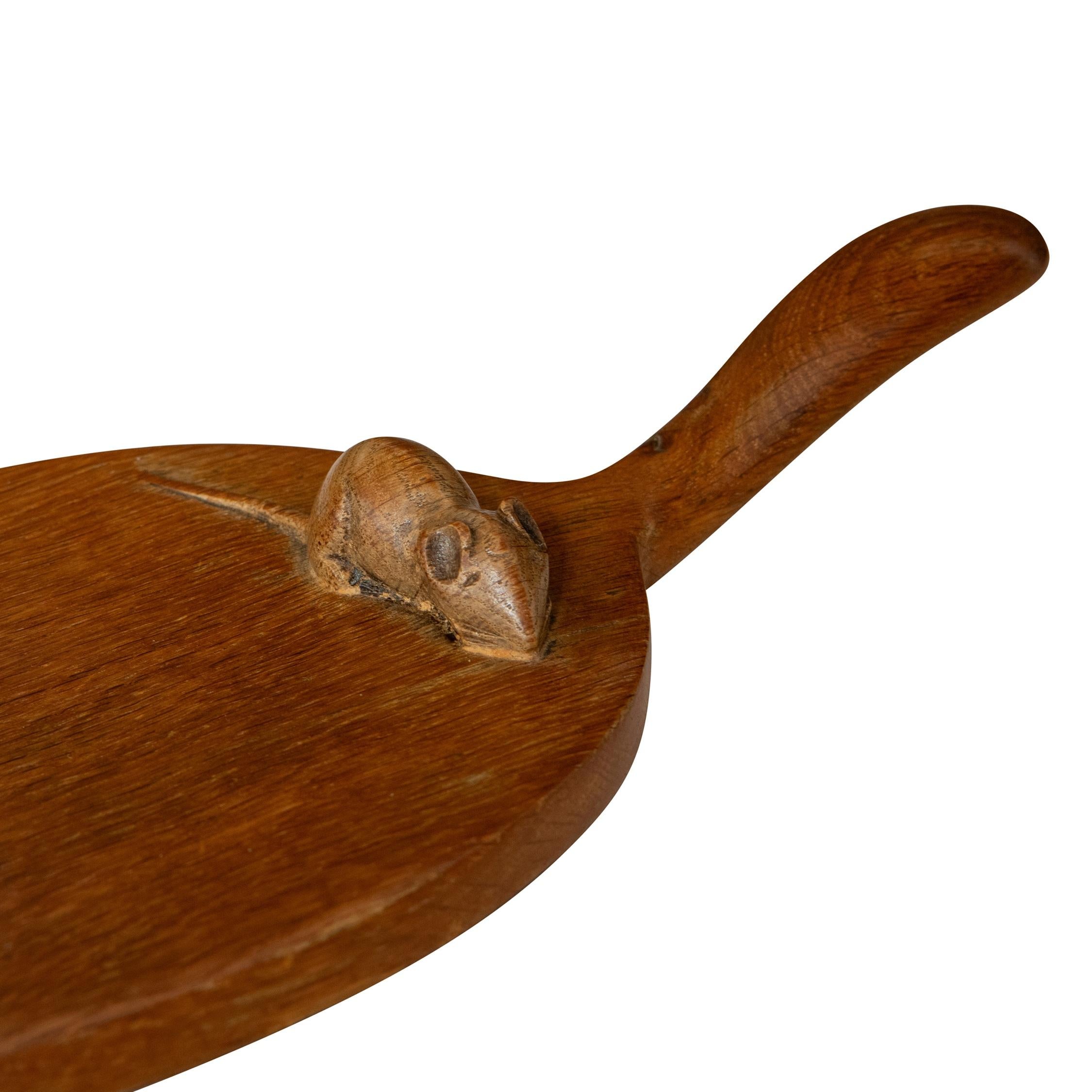 Oak Cheese Board by Robert Thompson, England circa 1930
Also know as the 