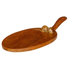 Vintage Oak Cheese Board by Robert Thompson, England circa 1930